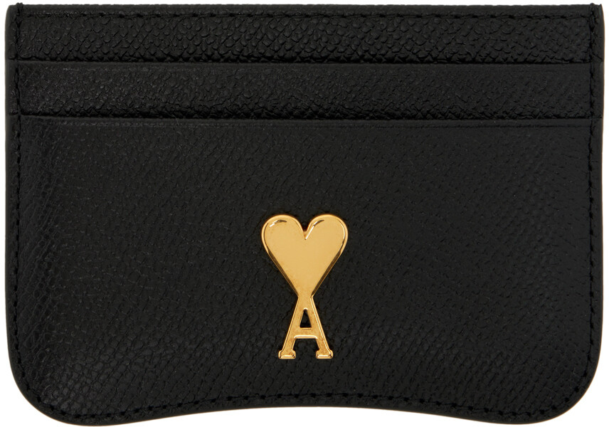 

Визитница Paris Paris черного цвета Ami Paris, цвет Black/Brass