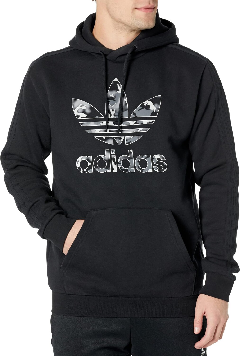 

Толстовка с камуфляжным наполнителем adidas, черный