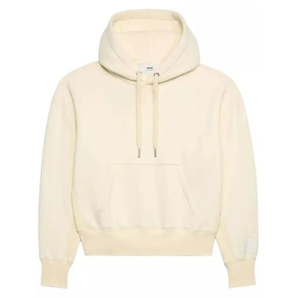 

Футболка long-sleeve drawstring hoodie Ami Paris, бежевый