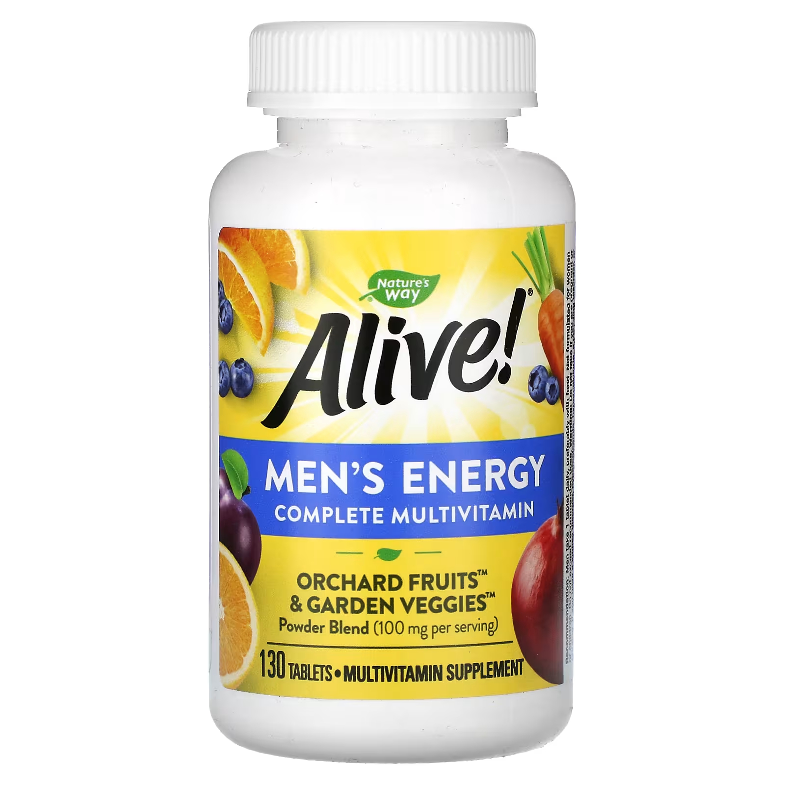 Мультивитамины Nature's Way Men's Energy Complete 100 мг, 130 таблеток