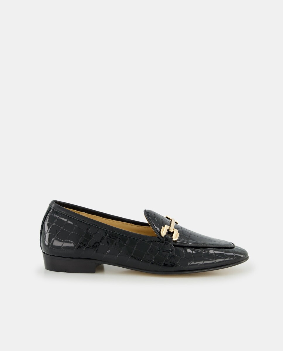 

Женские кожаные мокасины со стремянкой - Atelier Line Latouche, черный