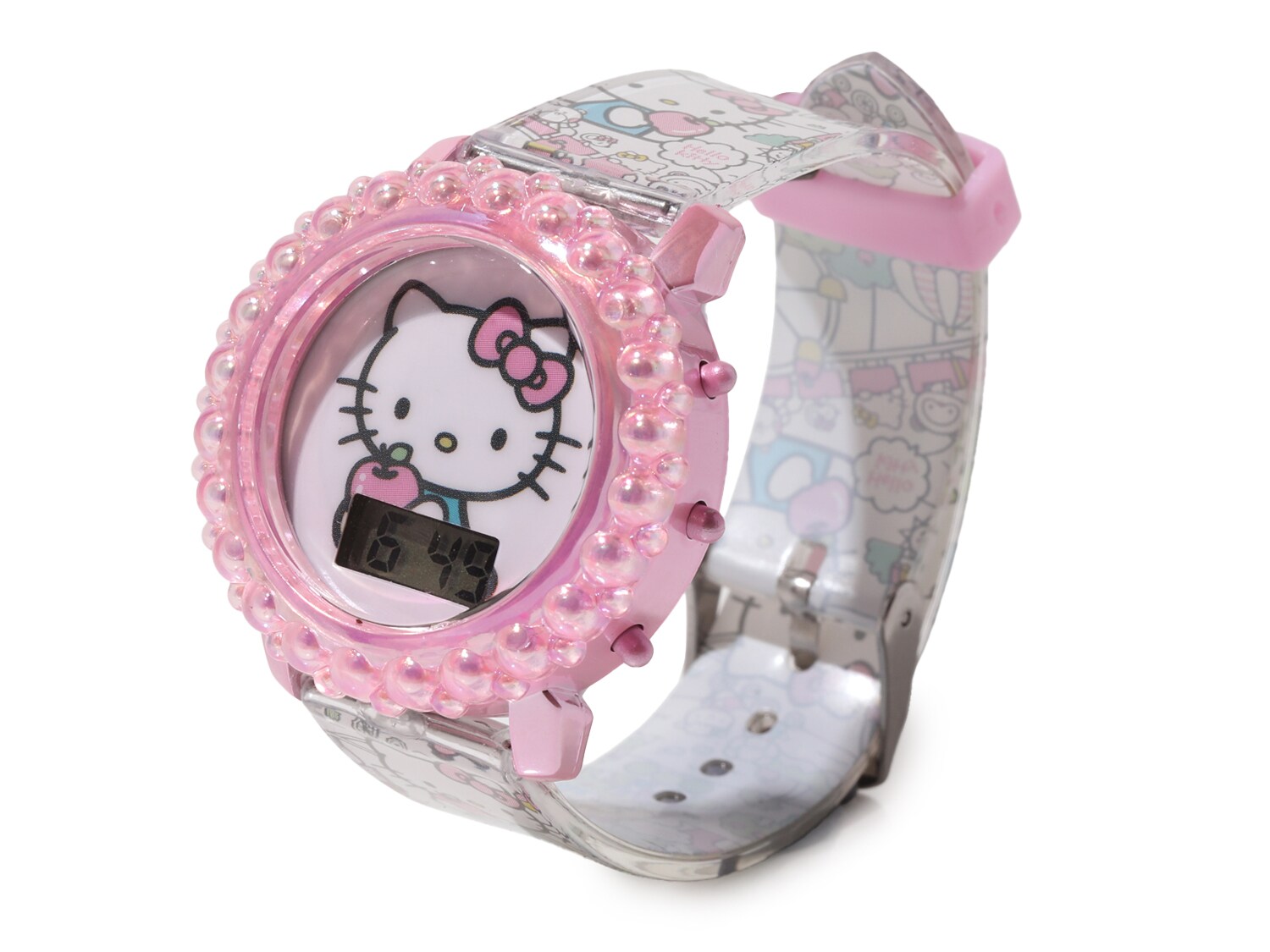 Часы Accutime Watch Hello Kitty, розовый/белый часы accutime watch принцессы диснея розовый зеленый