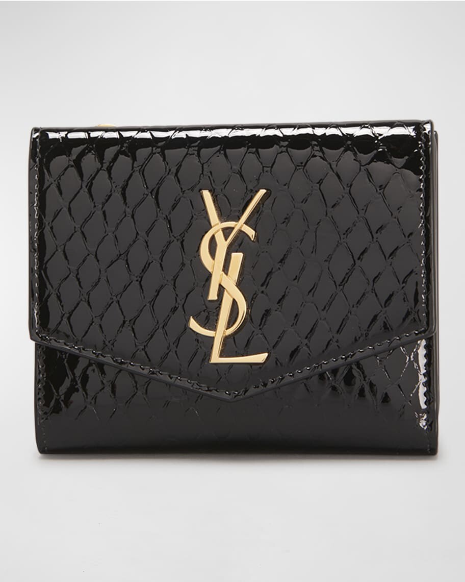 

Компактный кошелек YSL с тиснением Python Saint Laurent