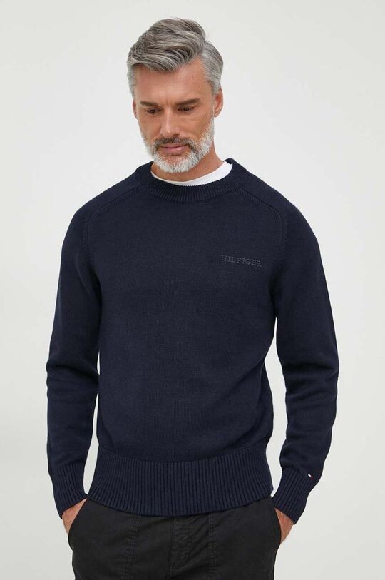 

Хлопковый свитер Tommy Hilfiger, темно-синий
