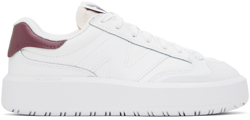 

Бело-бордовые кроссовки New Balance CT302, Красный