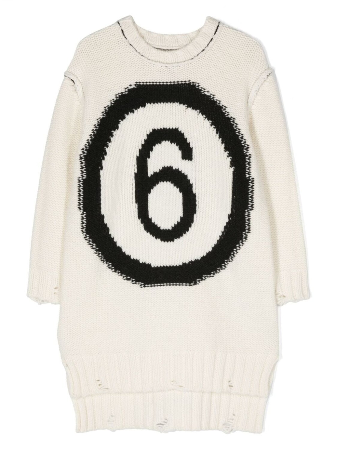 

MM6 Maison Margiela Kids платье-джемпер с логотипом, белый