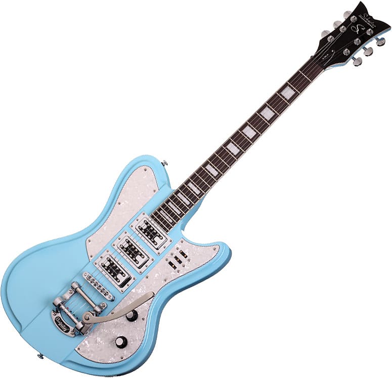 цена Электрогитара Schecter Ultra-III Electric Guitar in Vintage Blue Finish