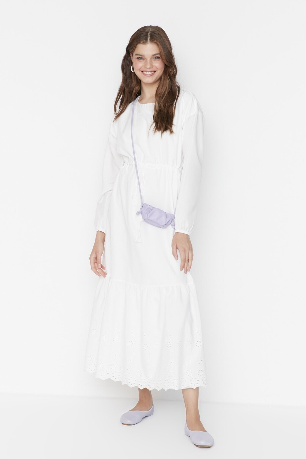 

Платье - Экрю - Базовое Trendyol Modest