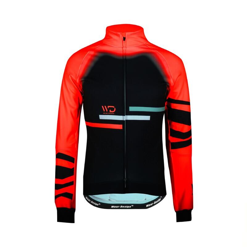

Мужская термовелосипедная куртка LUXURY COLD черная/красная Wear Design, цвет rojo