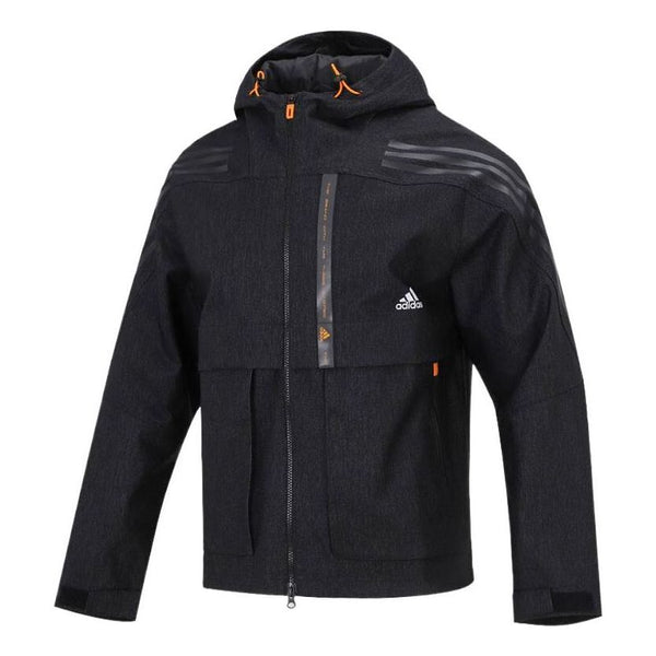 Куртка Men's adidas Th Dnm Wvjk Logo Printing Sports Hooded Jacket Black, черный куртка adidas th 99 comm wvjk hooded zipper cardigan blue синий
