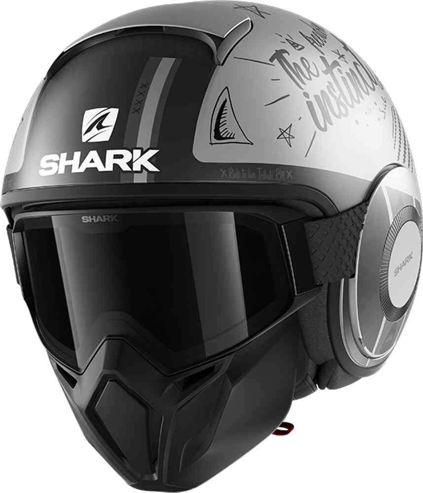 

Реактивный шлем Street-Drak Tribute RM Shark, серый мэтт