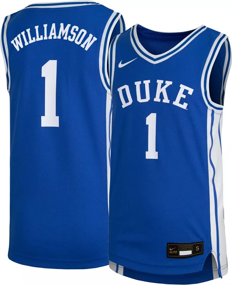 

Nike Youth Zion Williamson Duke Blue Devils #1 Duke Blue Replica Баскетбольная майка