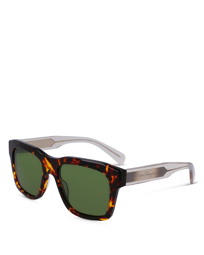 Классические плоские прямоугольные солнцезащитные очки с логотипом, 56 мм Ferragamo классические прямоугольные очки с заклепками
