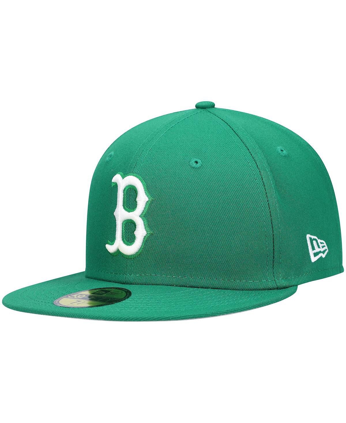 

Мужская зеленая приталенная кепка Boston Red Sox Logo белая 59FIFTY New Era
