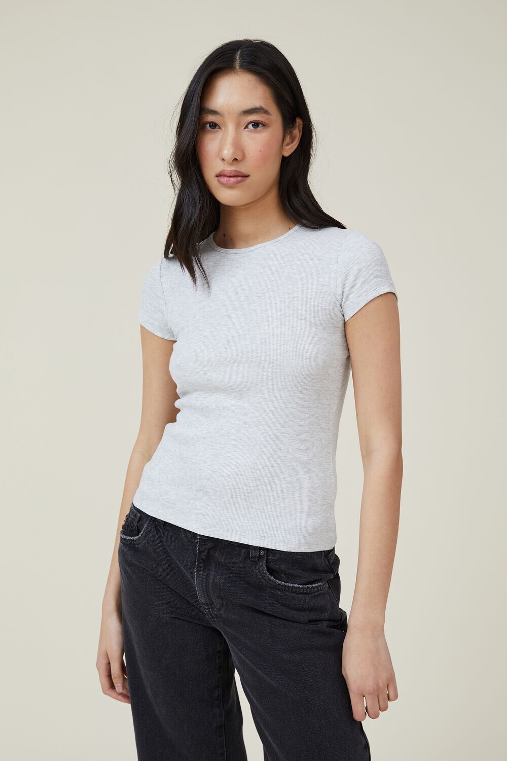 

Футболка с короткими рукавами The One Organic Rib Crew Cotton On