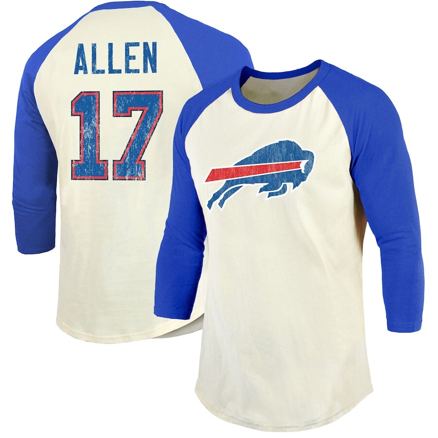 

Футболка с именем и номером Majestic Threads Buffalo Bills, кремовый