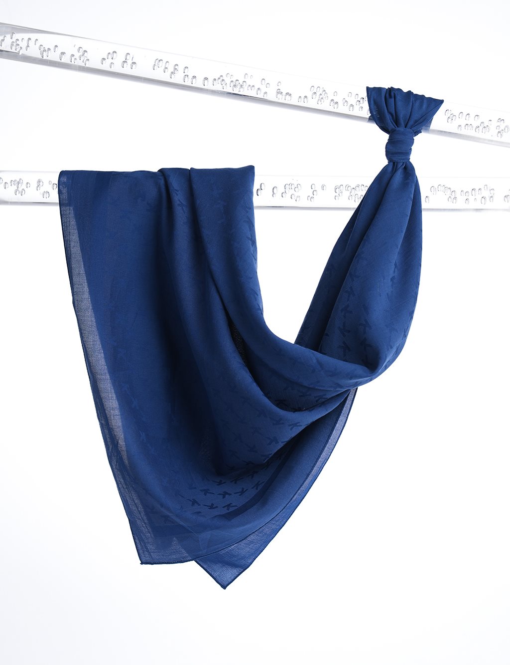 Тканый шарф с абстрактным узором Индиго Kayra плиссированный шарф с абстрактным узором монограммы серый kayra