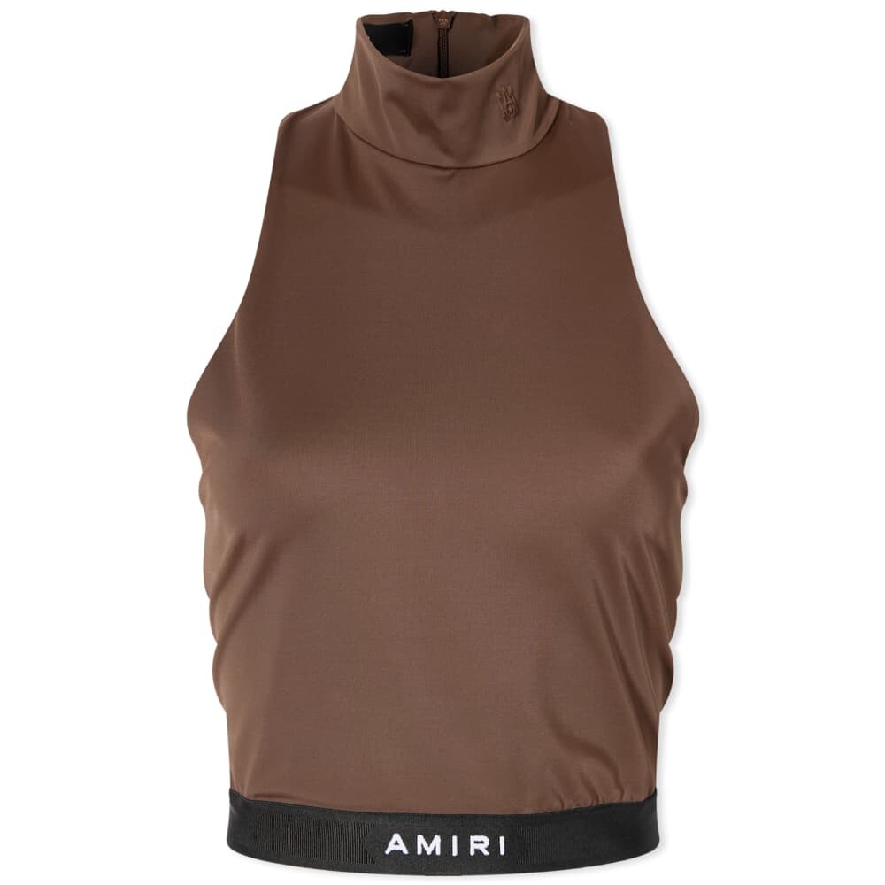 

Укороченный топ с логотипом AMIRI, коричневый