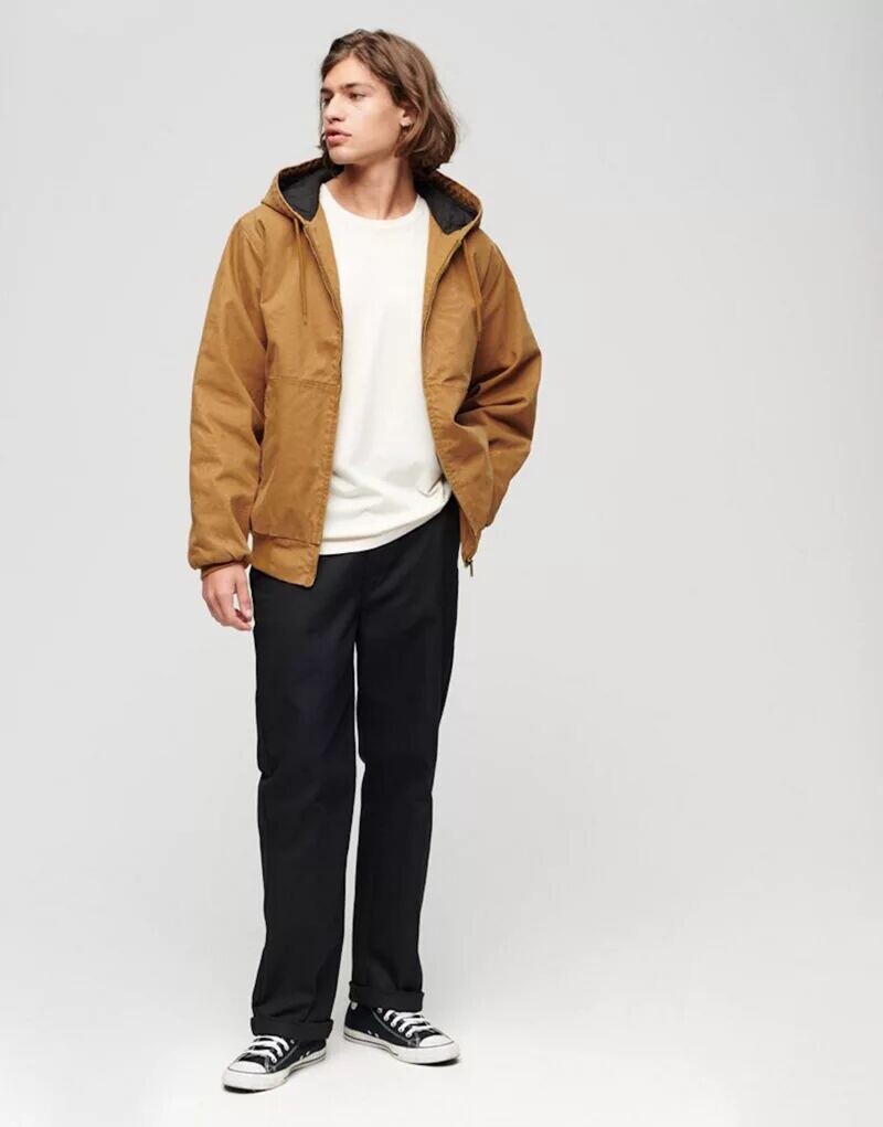 

Бомбер с капюшоном Superdry Surplus цвета Denim Co Tobacco