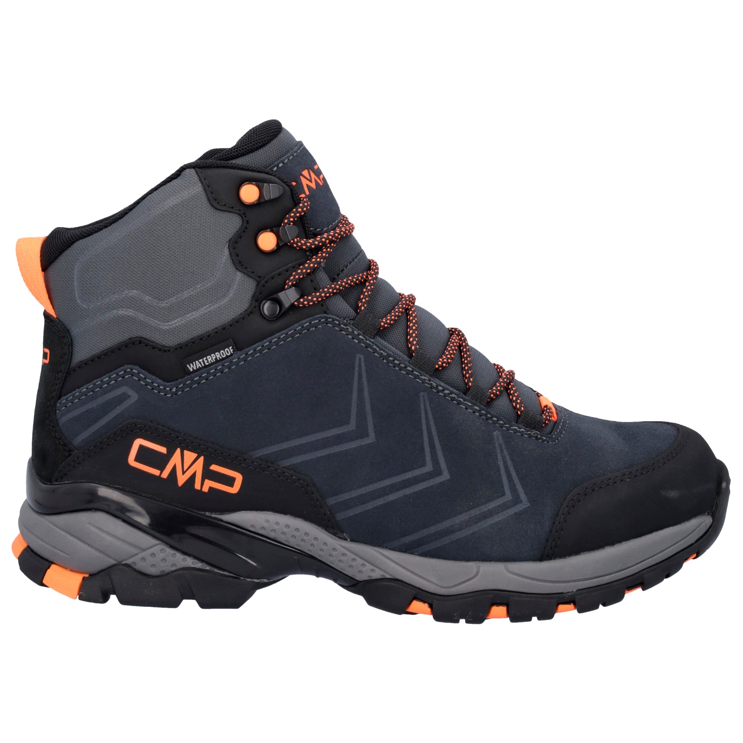 Ботинки для прогулки Cmp Melnick Mid Trekking Shoes Waterproof, цвет Black Blue/Flamingo Fluo