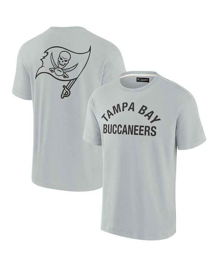 

Мужская и женская серая супермягкая футболка Tampa Bay Buccaneers с коротким рукавом Fanatics Signature, серый