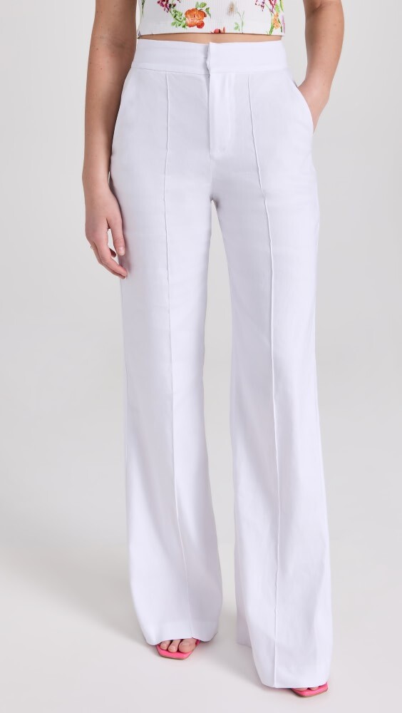 

Брюки alice + olivia Dylan Hw Wide Leg, белый