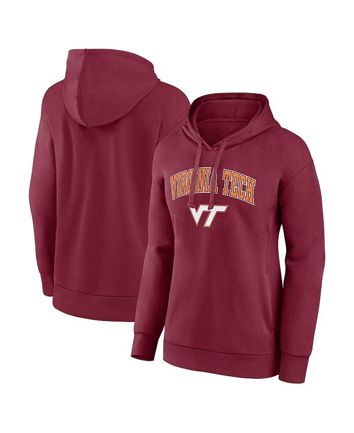 

Женская фирменная темно-бордовая толстовка с капюшоном Virginia Tech Hokies Evergreen Campus Pullover Fanatics, красный
