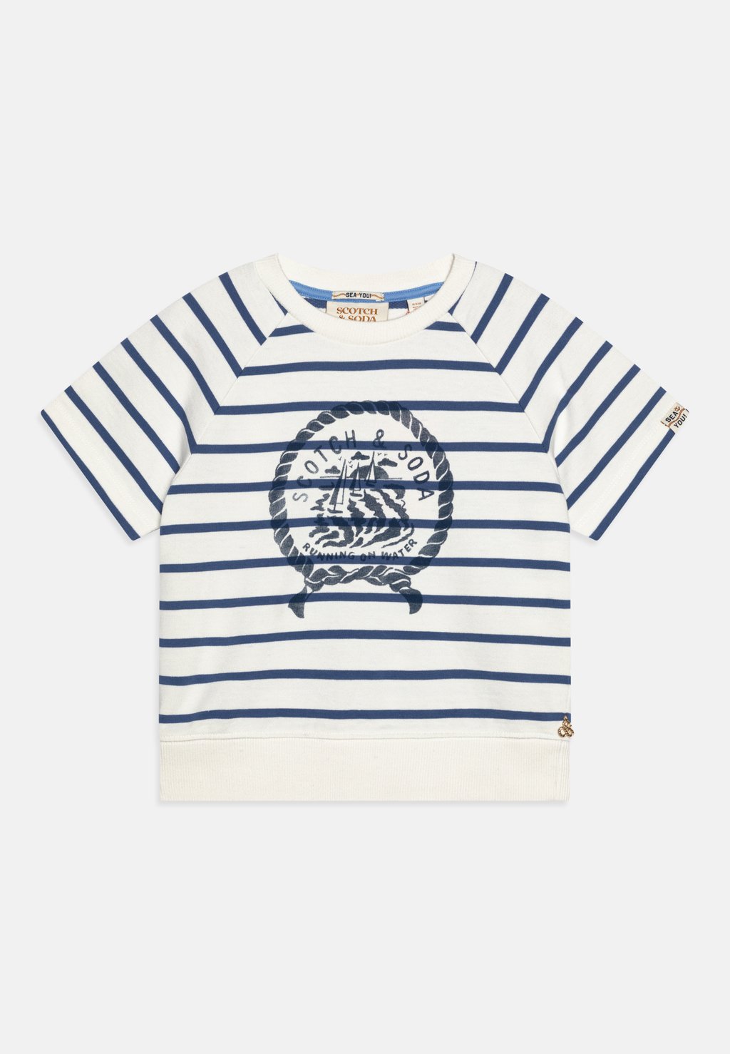 

Футболка с принтом Short Sleved Printed Fashion Fit Scotch & Soda, цвет blue stripe