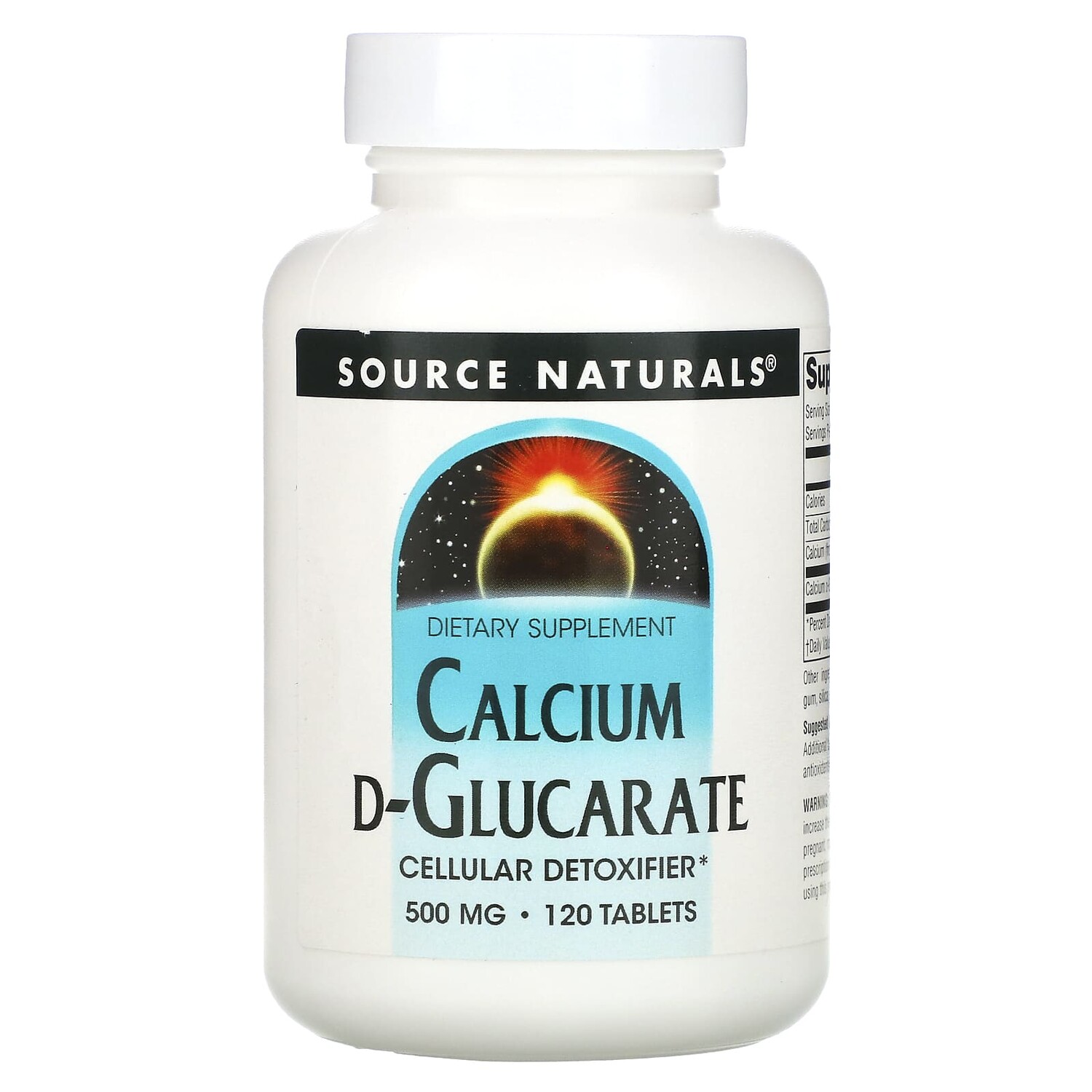 

D-глюкарат кальция, 500 мг, 120 таблеток, Source Naturals