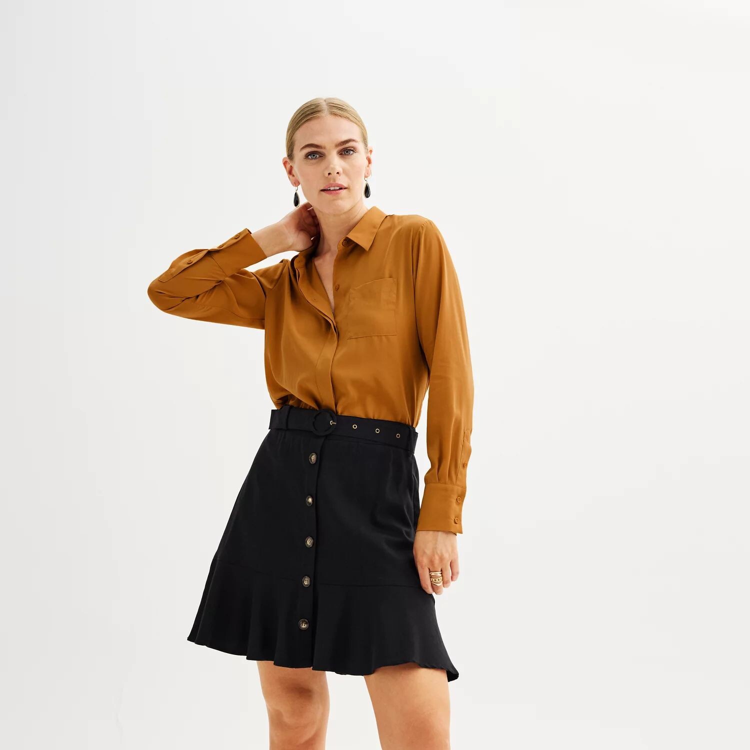 

Рубашка с драпировкой Petite Nine West Nine West