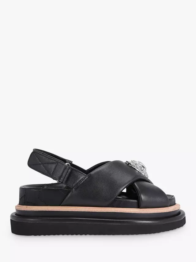 

Сандалии Kurt Geiger London Orson Leather Cross Strap, черный