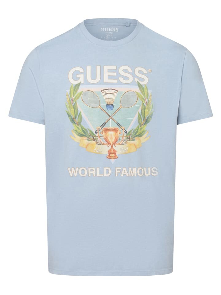 

Футболка Guess, светло-синий