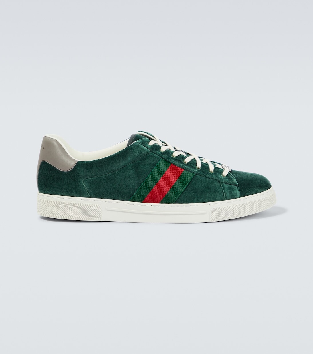 

Бархатные кроссовки ace Gucci, зеленый