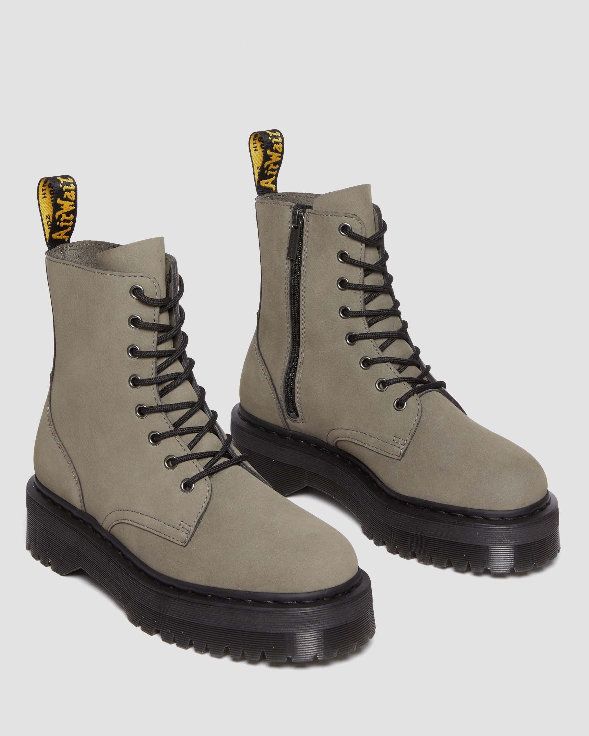 Платформы Jadon Boot из фрезерованного нубука Dr. Martens переделка почтовых расходов