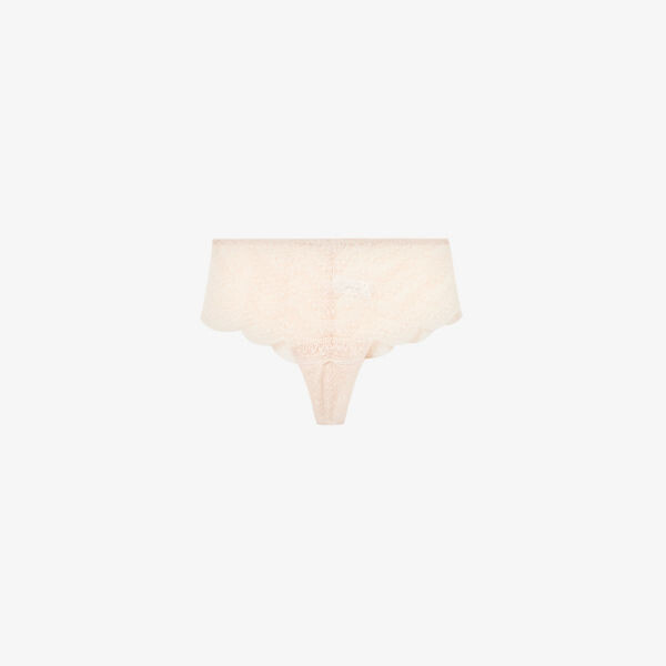 

Трусы karma из эластичного кружева с фестонами Simone Perele, розовый