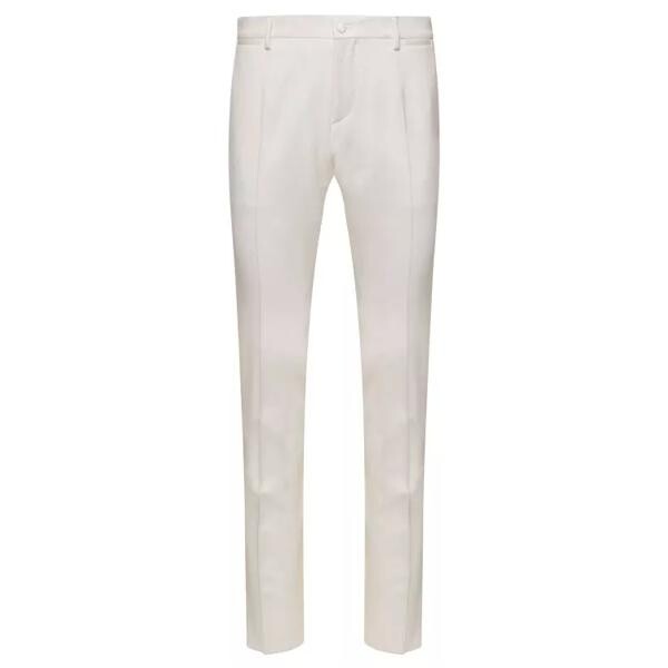 

Брюки slim pants with covered button in wool and s Dolce&Gabbana, белый