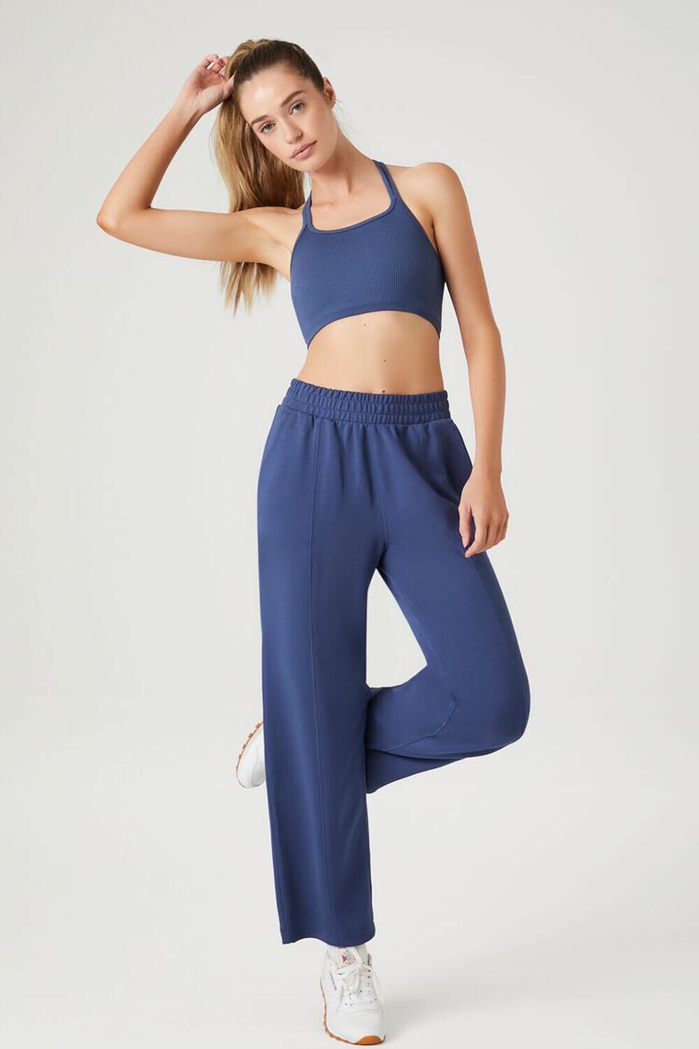 

Активные брюки прямого кроя Forever 21, нави