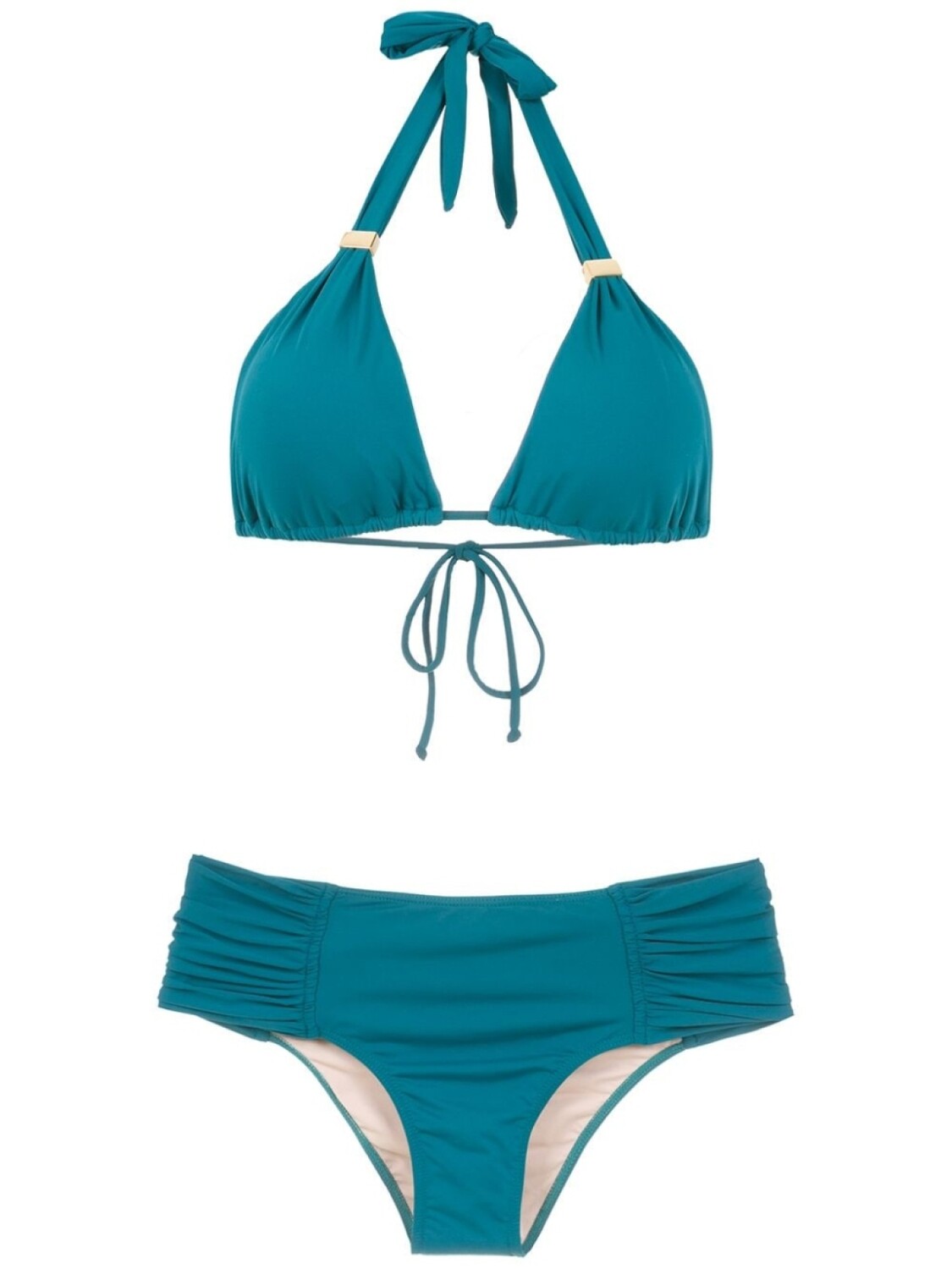 

Brigitte ruched bikini set, зеленый