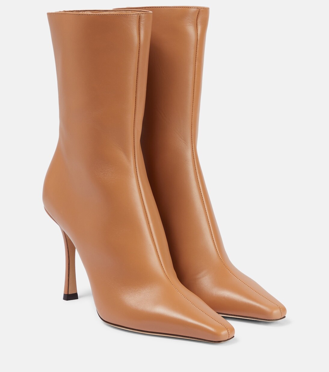 

Кожаные ботильоны agathe 100 Jimmy Choo, бежевый