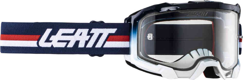 Очки для мотокросса Velocity 4.5 Stripes 2024 Leatt, синий/белый/красный очки для мотокросса ветрозащитные противоударные защитные очки для езды на открытом воздухе спортивное снаряжение