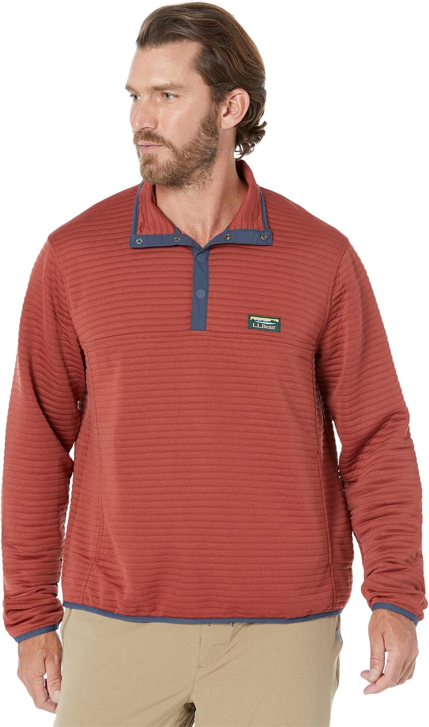 

Вязаный пуловер Airlight L.L.Bean, цвет Rust Orange Heather