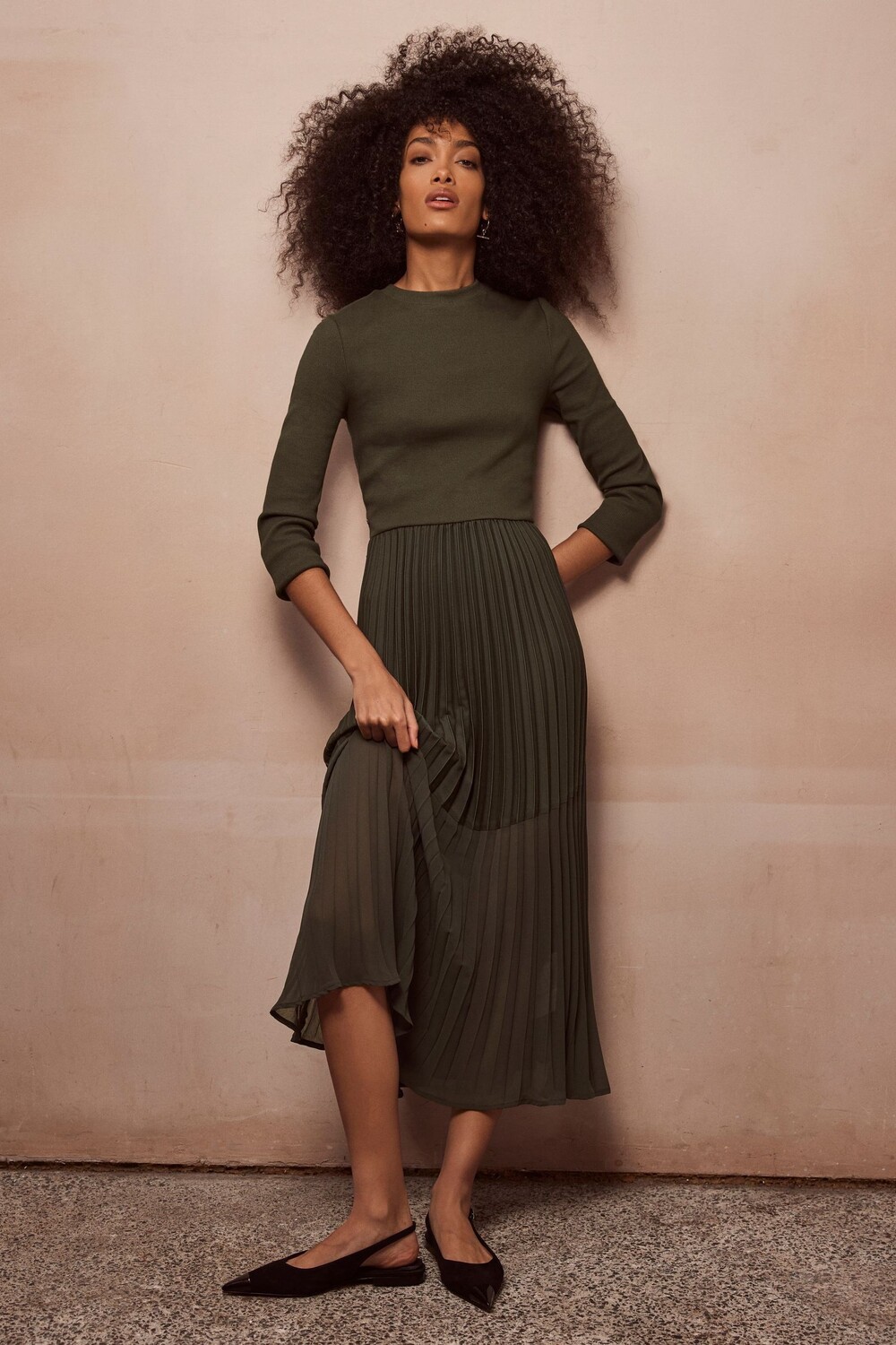 

Платье в стиле колор-блок Mint Velvet, зеленый