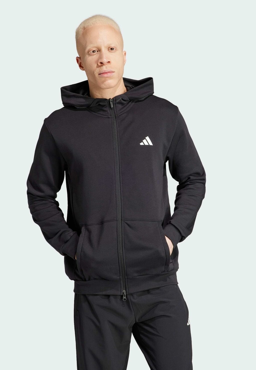 

Толстовка на молнии adidas Performance PUMP WORKOUT, черно-белая, Черный
