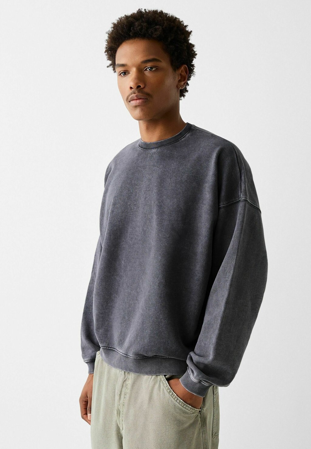 

Толстовка FADED-EFFECT Bershka, цвет black