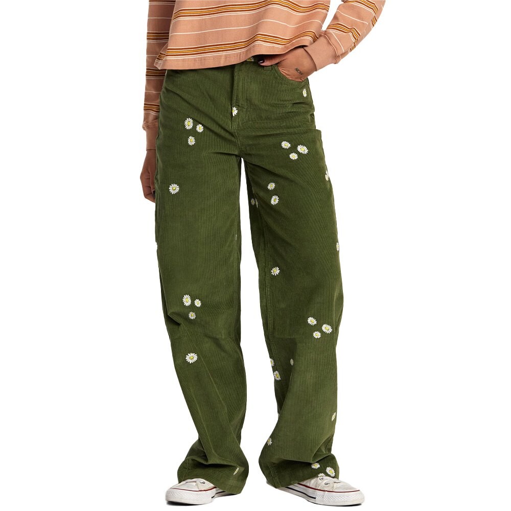 

Брюки Rvca Coco Embroidered, зеленый