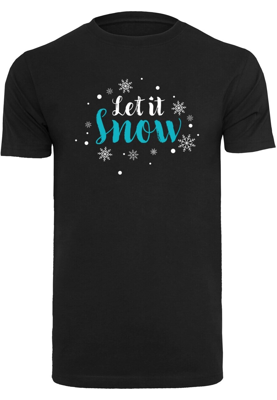 

Футболка Merchcode LET IT SNOW, черный