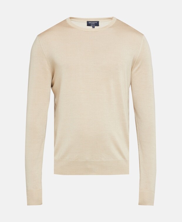 

Джемпер из мериносовой шерсти Hackett London, бежевый