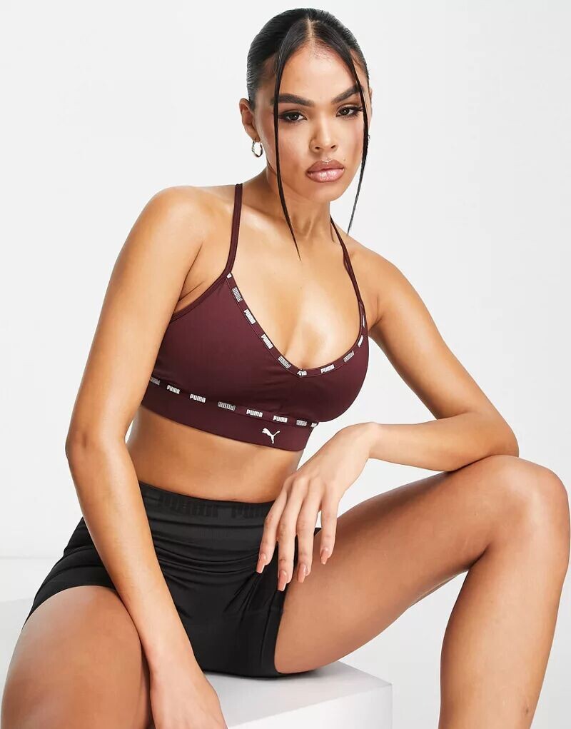 

Красный бюстгальтер на бретелях PUMA Strong Low Impact (красный), Коричневый