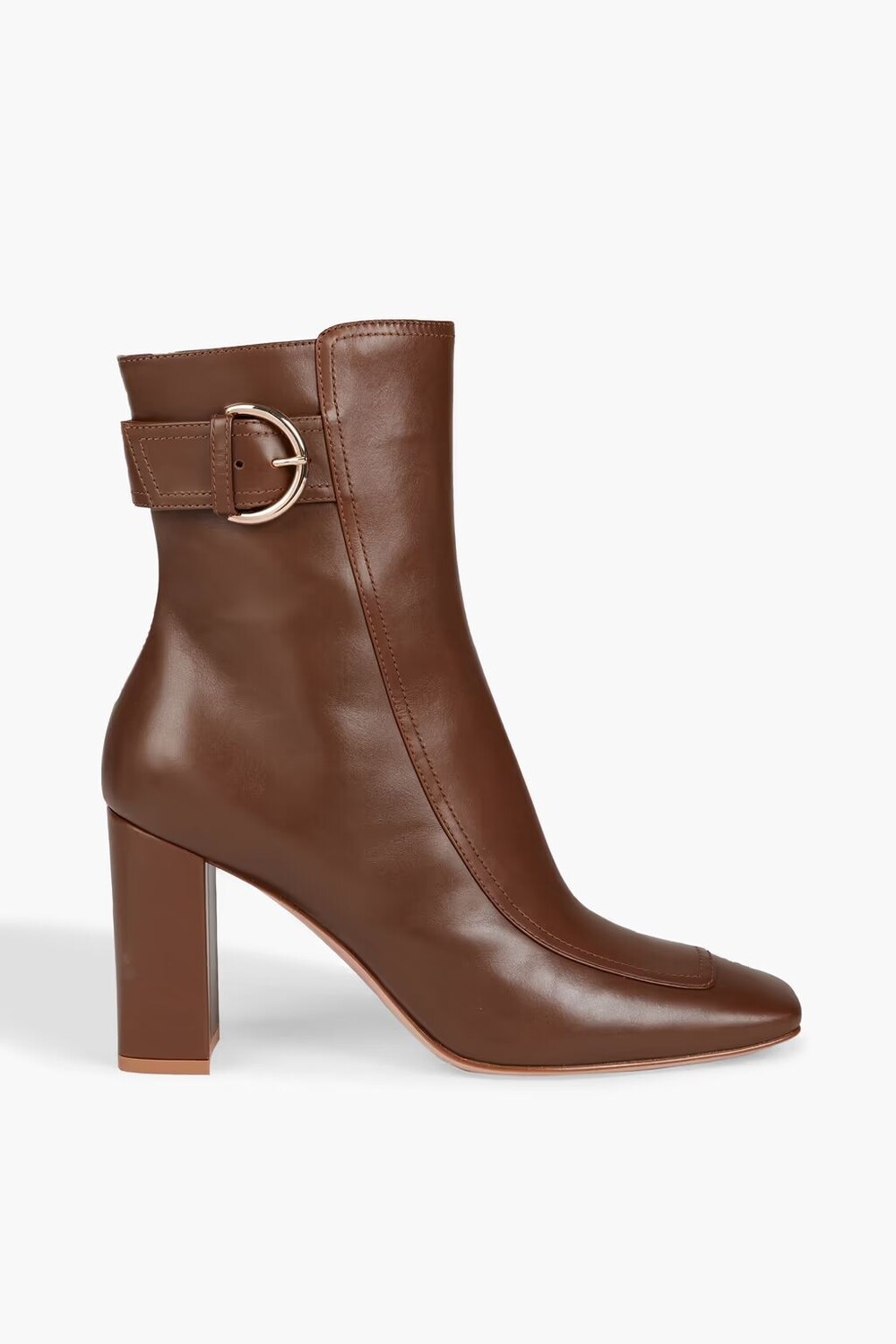 

Кожаные ботильоны с пряжками Gianvito Rossi, коричневый