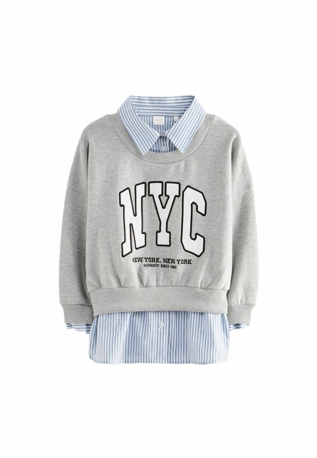 

Толстовка SLOGAN MOCK REGULAR FIT Next, серый